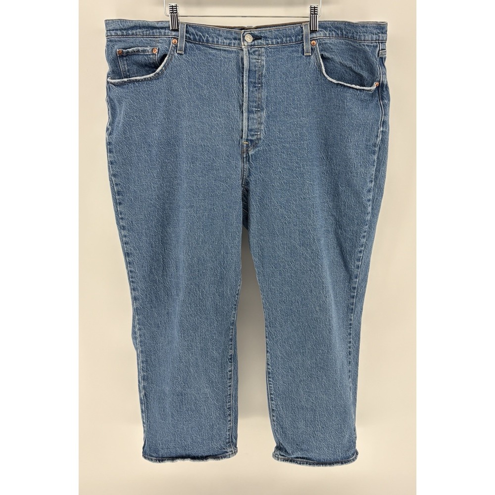 Levis Ribcage Straight Ankle Jeans Women 24W 46X26 Light Wash High Rise Stretch